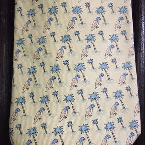 Vineyard Vines yellow parrot tie